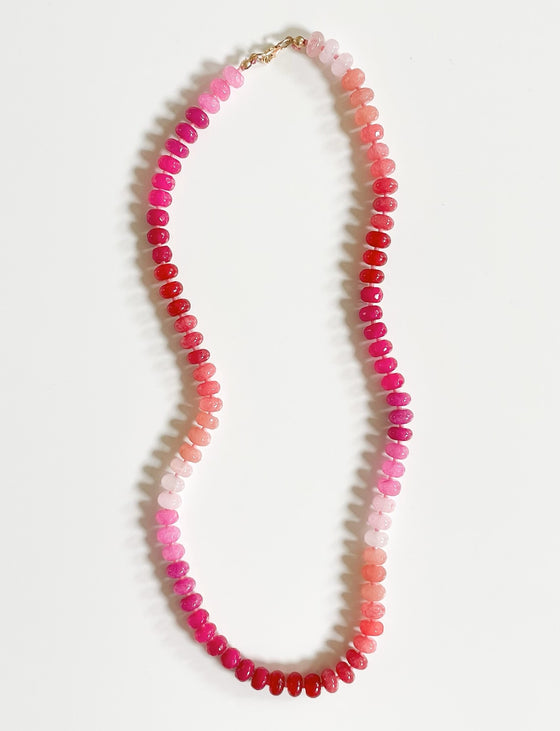 Pinky Gemstone Necklace